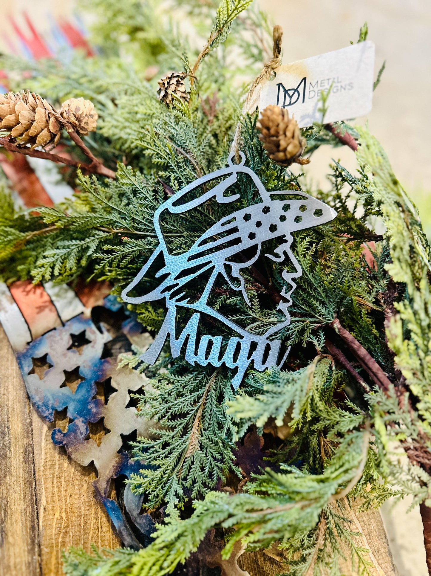 MAGA Cowboy Metal Ornament