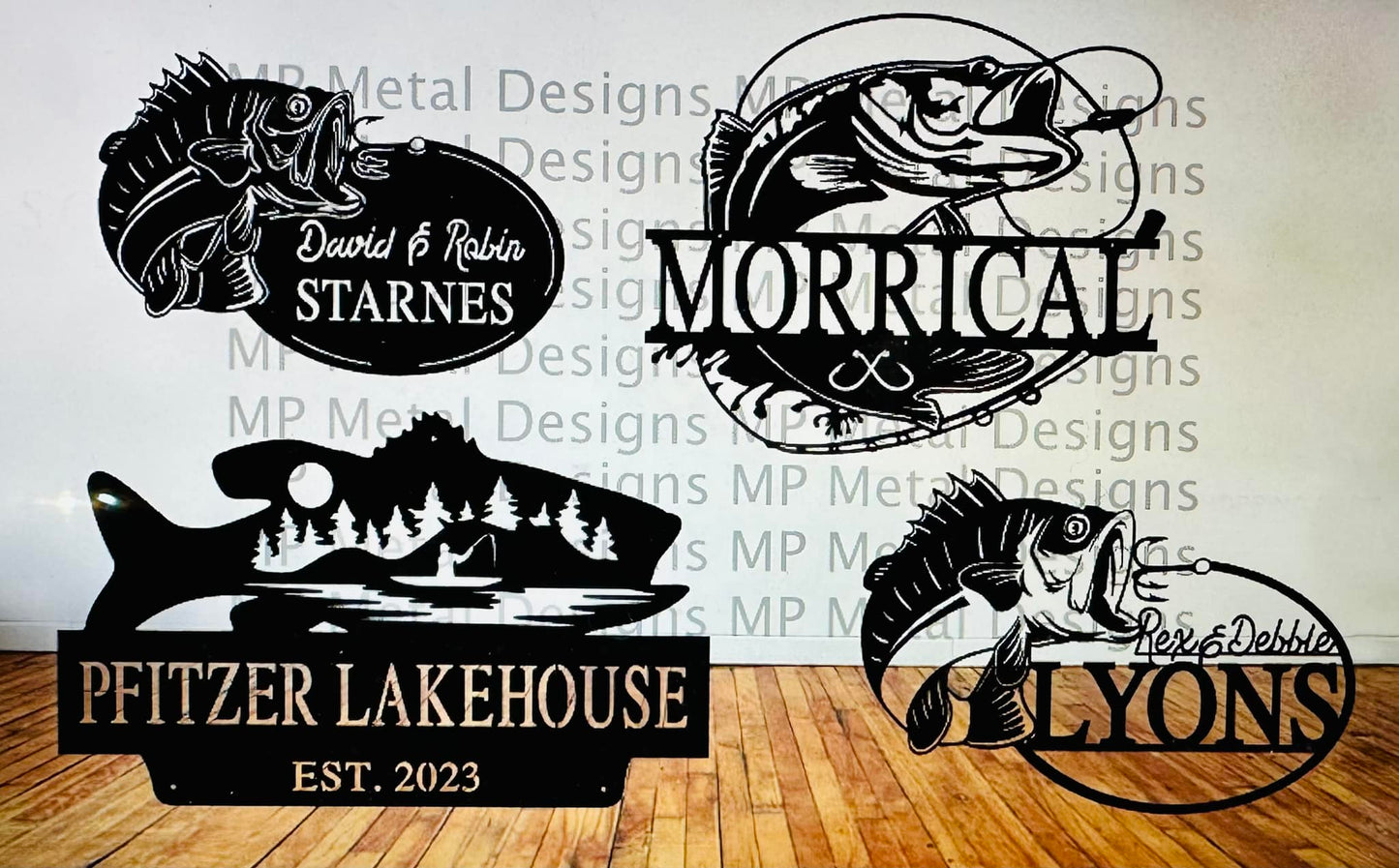 Custom Bass Split Name Sign