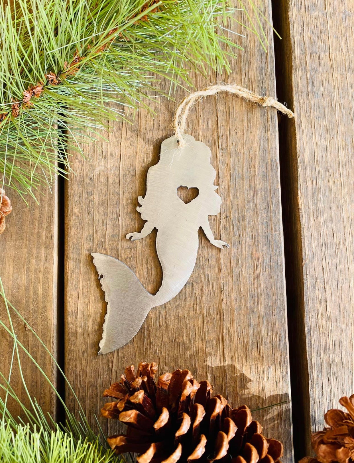Mermaid Metal Ornament
