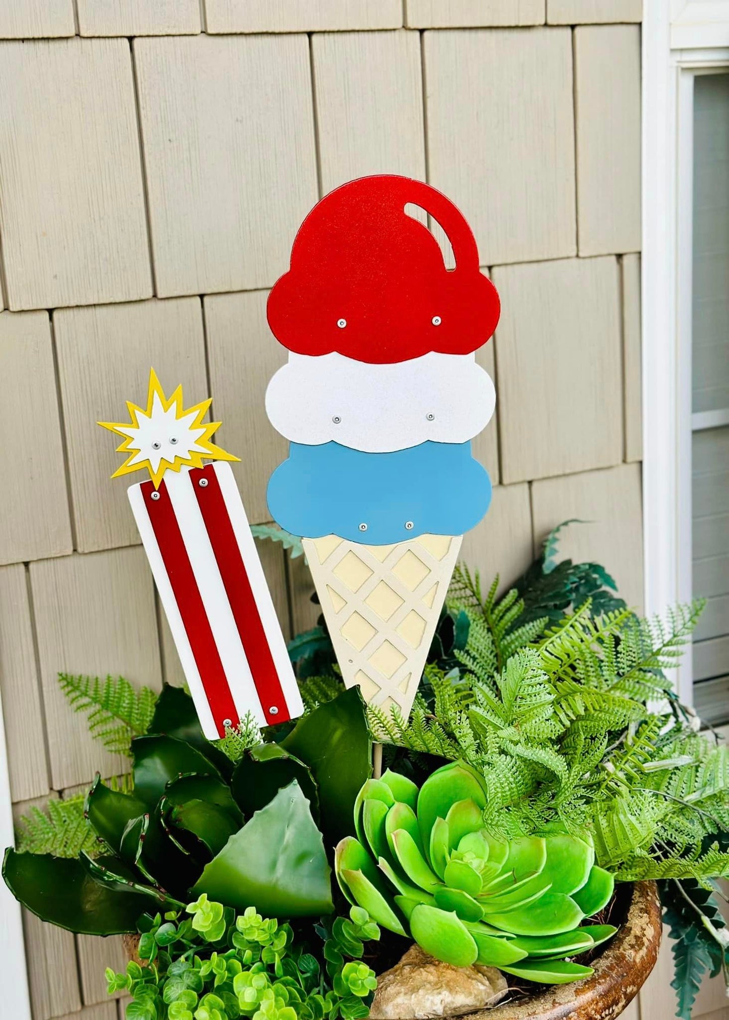 Patriotic Ice Cream Cone