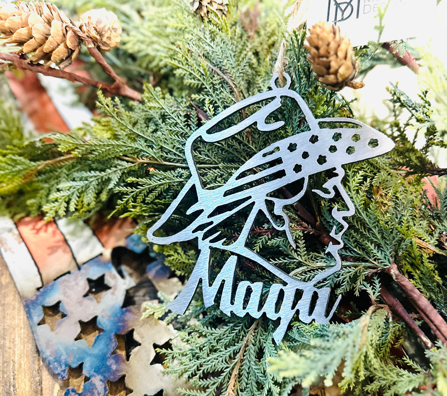 MAGA Cowboy Metal Ornament