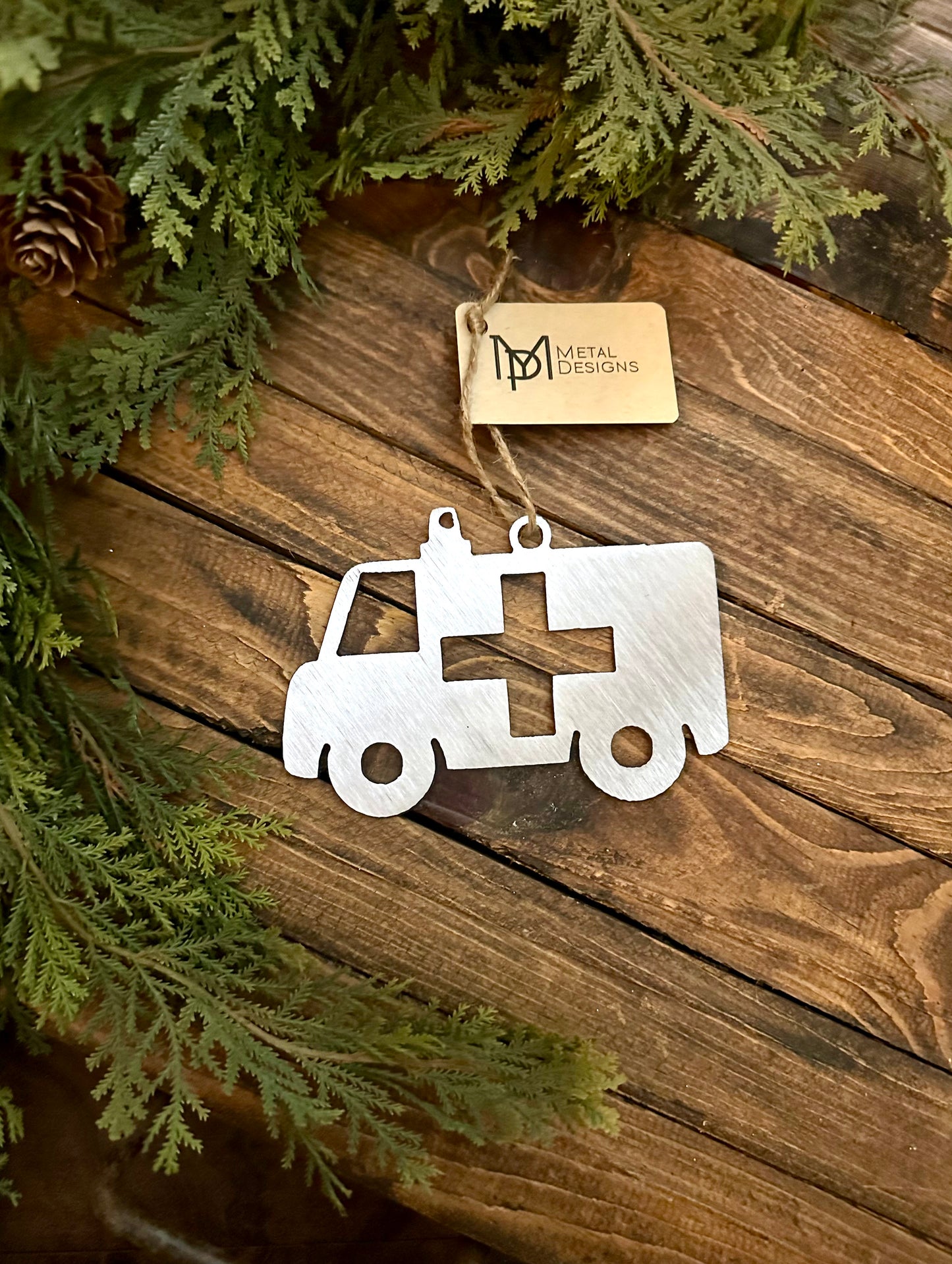 Ambulance Metal Ornament