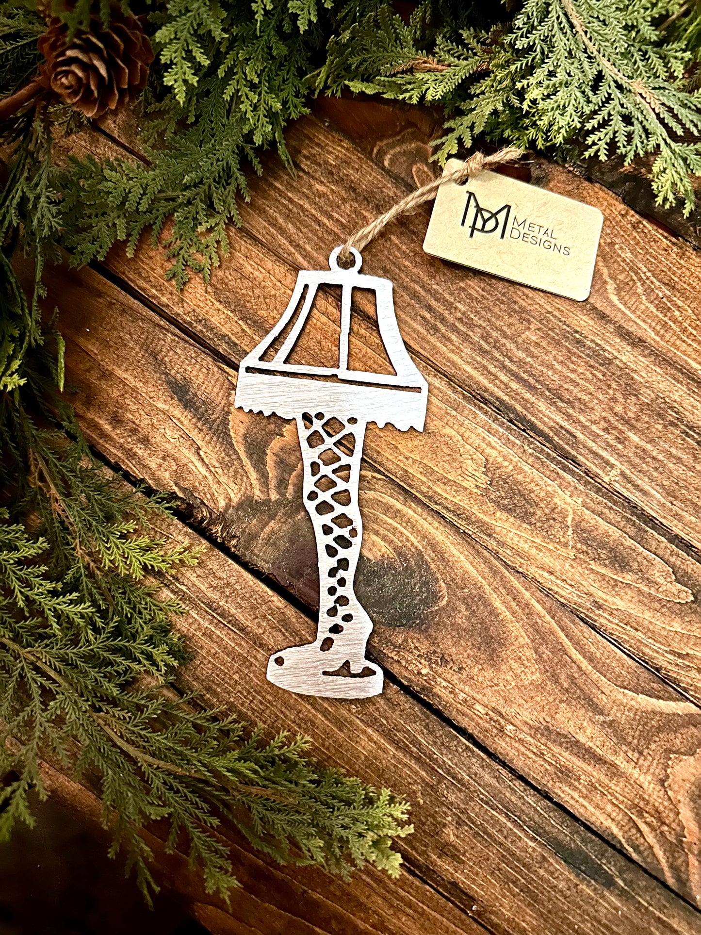 Leg Lamp Metal Ornament