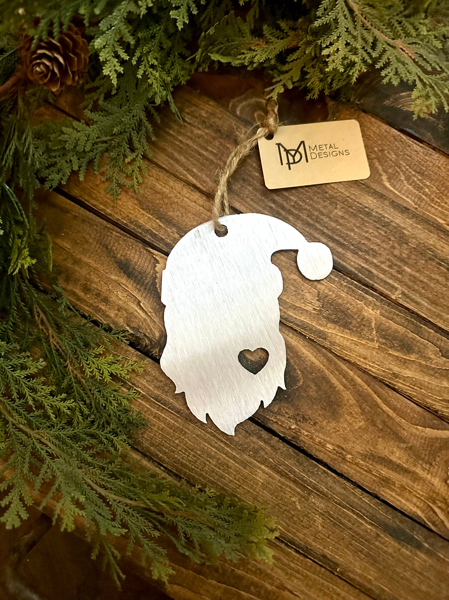 Santa Metal Ornament