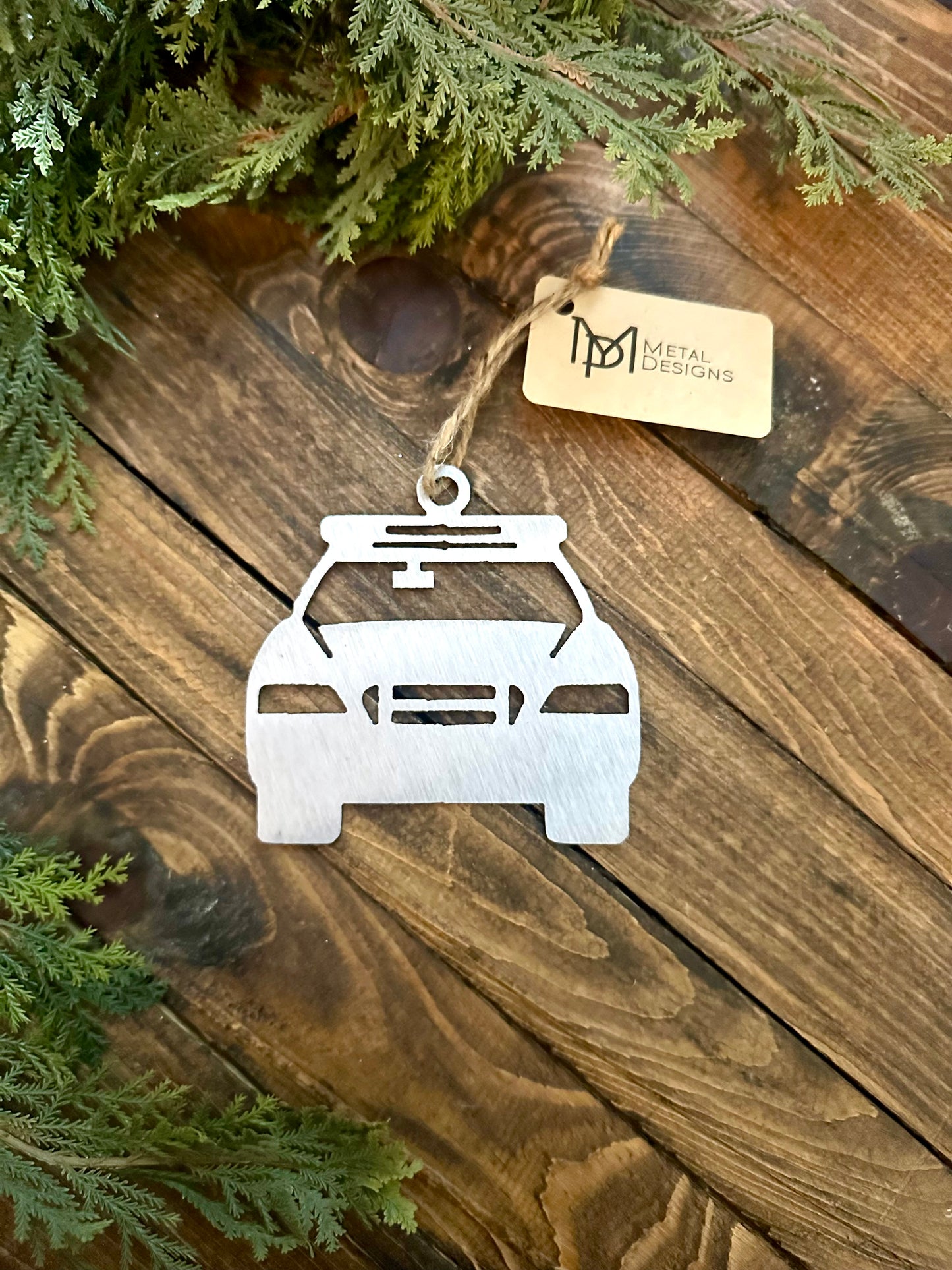 Police Metal Christmas Ornament