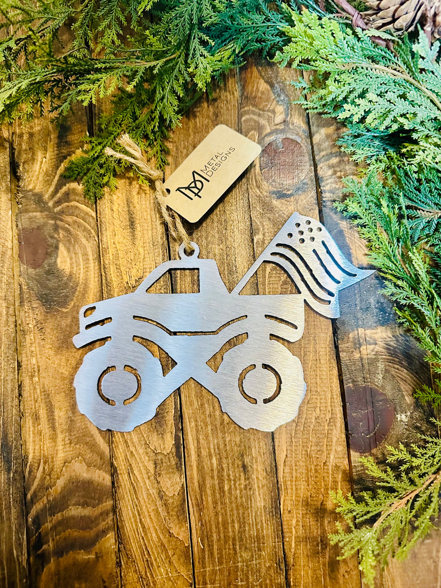 Monster Truck USA Metal Ornament