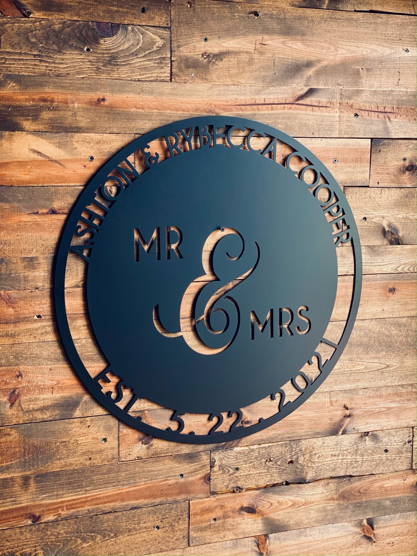 Custom Mr. & Mrs. Name Sign
