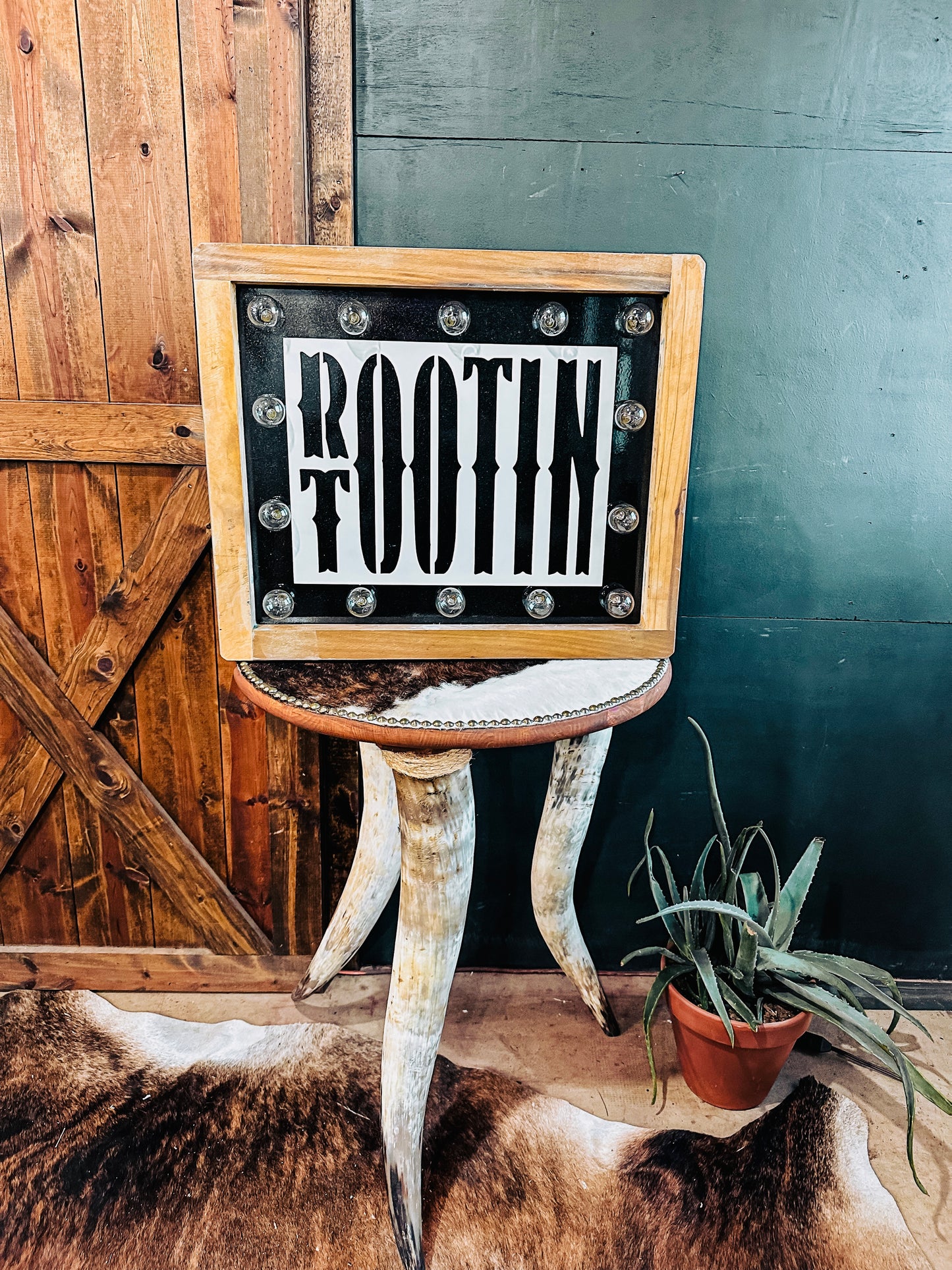ROOTIN TOOTIN Marquee Sign