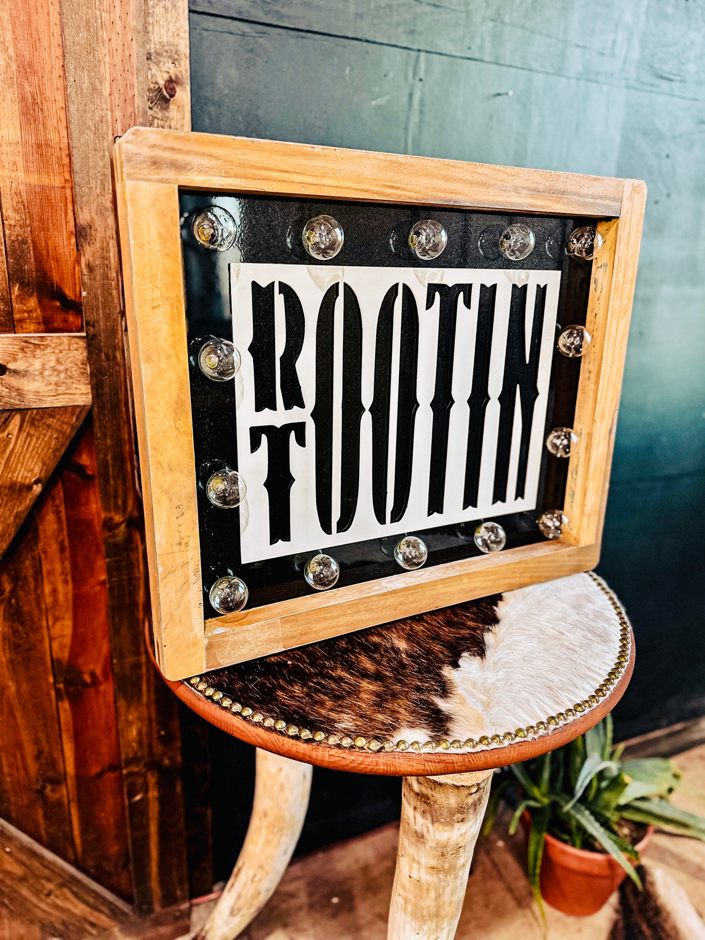ROOTIN TOOTIN Marquee Sign