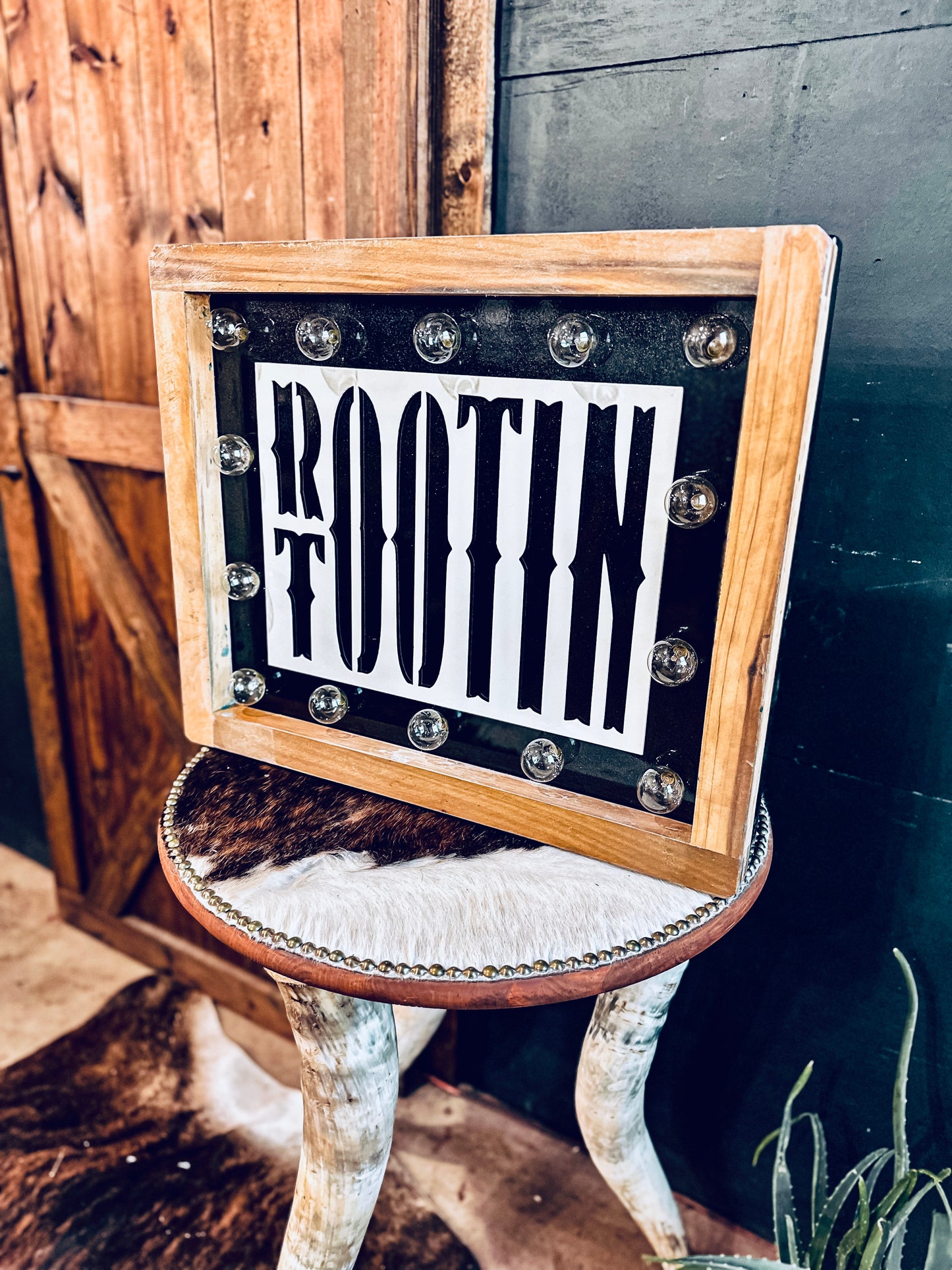 ROOTIN TOOTIN Marquee Sign