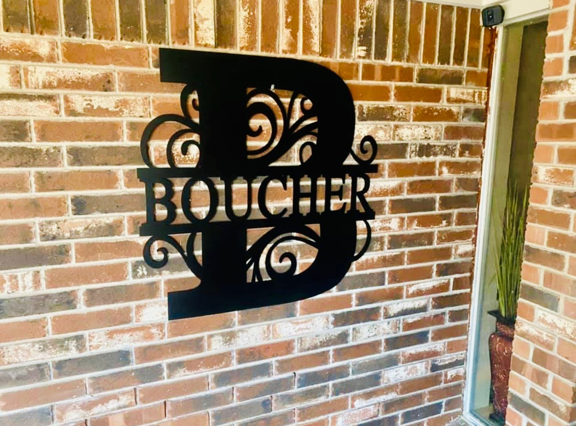 Custom Split Letter Monogram