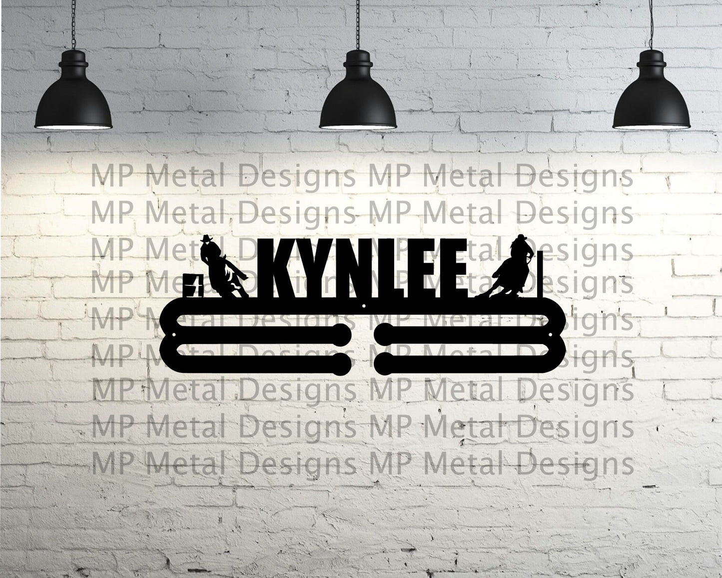 Flat Custom Name - Poles & Barrels - Medal Hanger