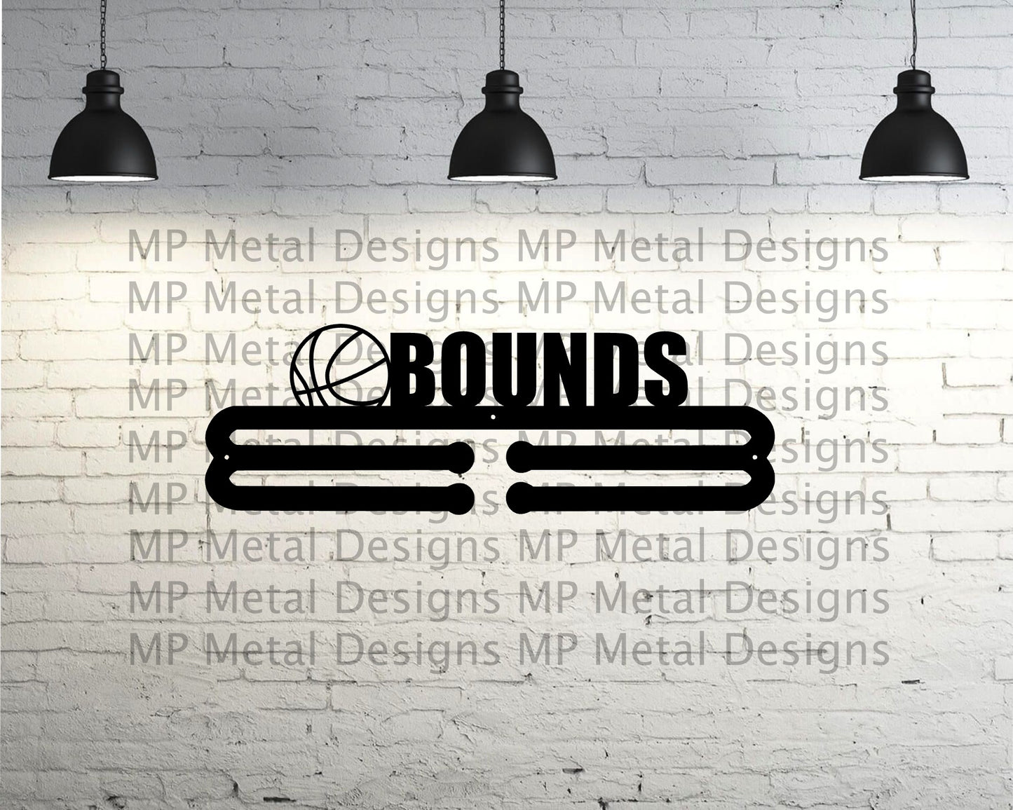 Flat Custom Name - Basketball - Medal Hanger