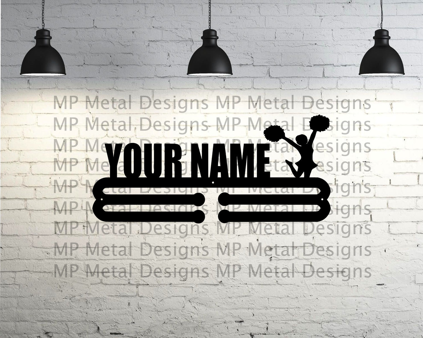 Flat Custom Name - Cheer - Medal Hanger