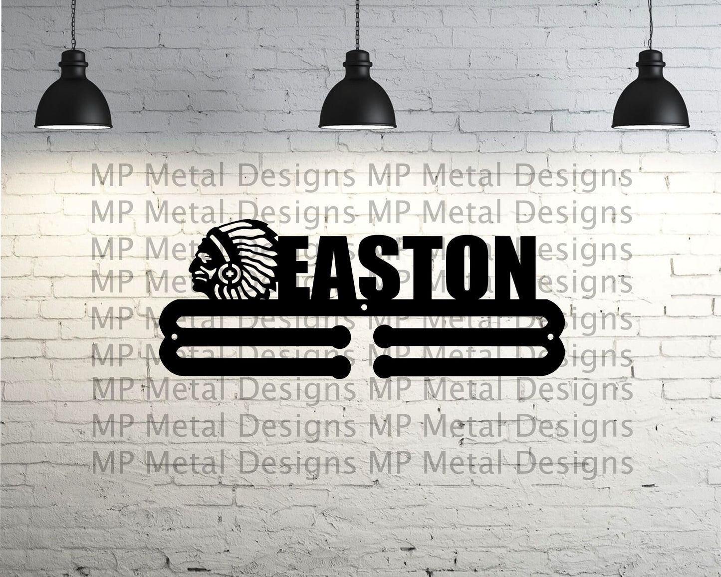 Flat Custom Name - Indians - Medal Hanger