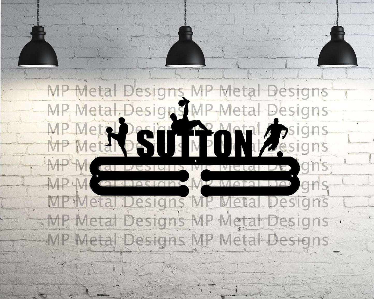 Flat Custom Name - Soccer - Medal Hanger