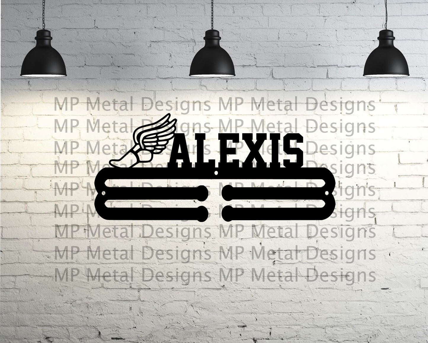 Flat Custom Name - Track - Medal Hanger