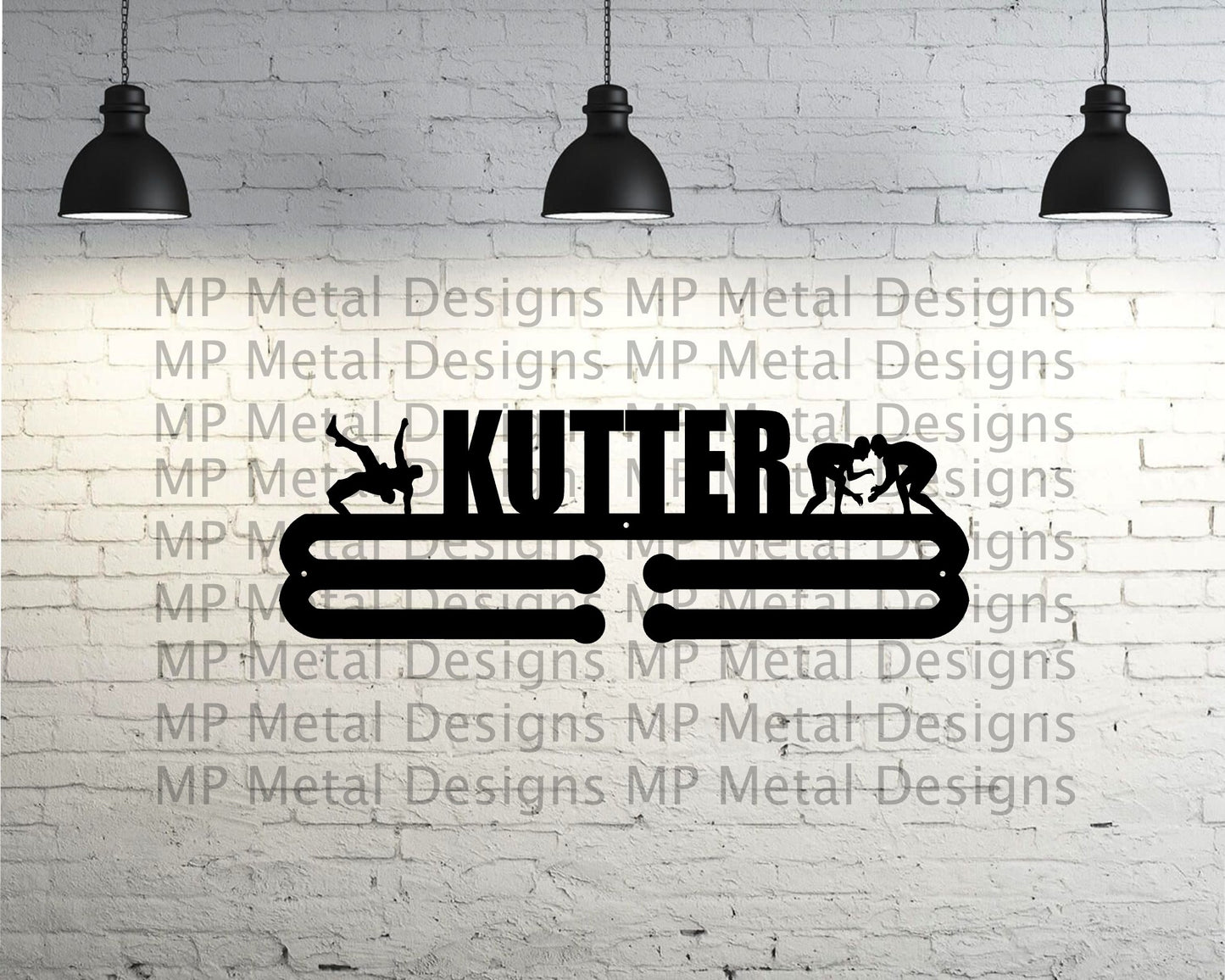 Flat Custom Name - Wrestling - Medal Hanger