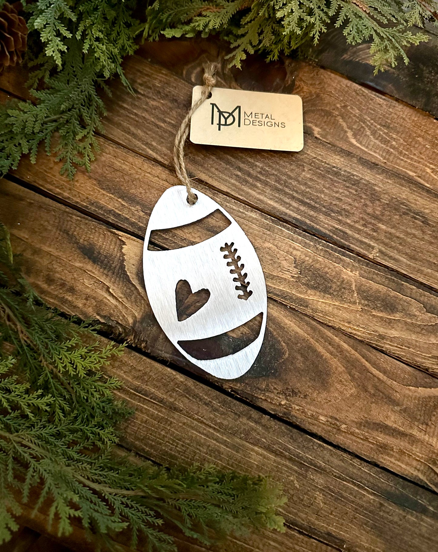 Football Metal Ornament