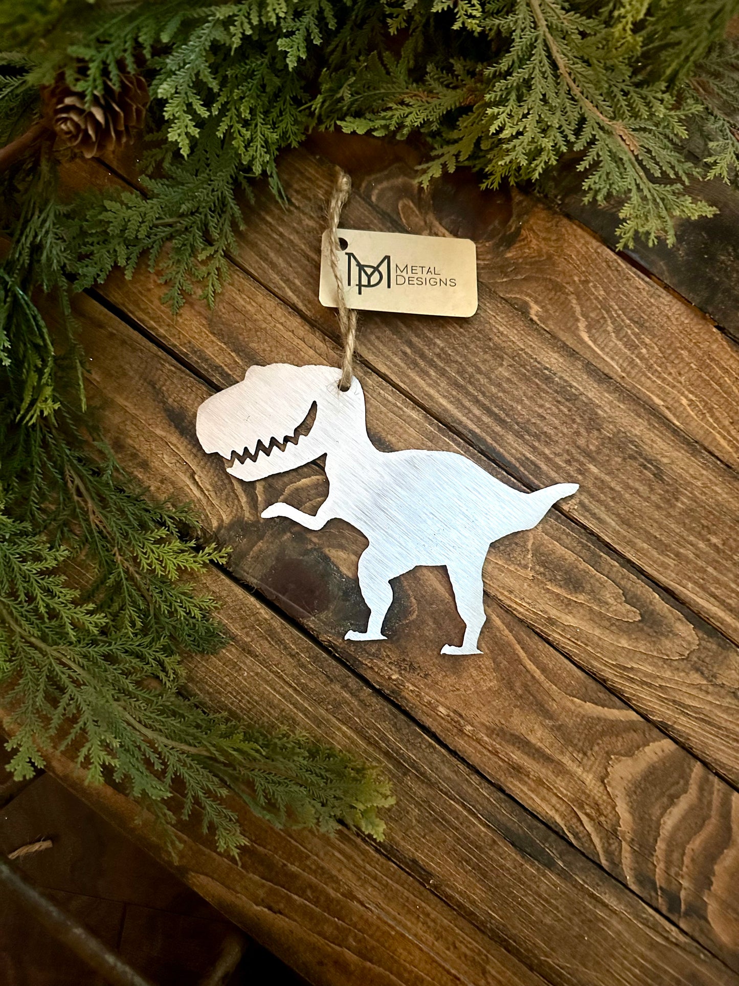 Dinosaur Metal Ornament