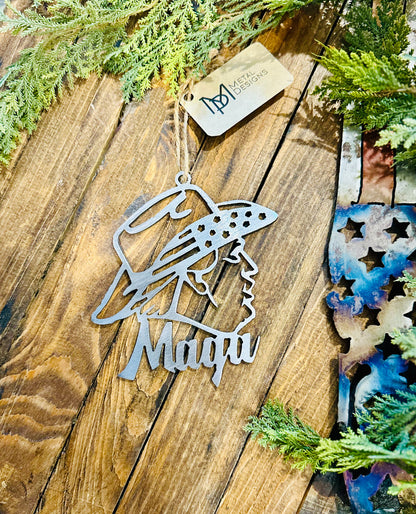 MAGA Cowboy Metal Ornament