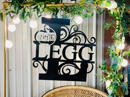 Custom Split Letter Monogram